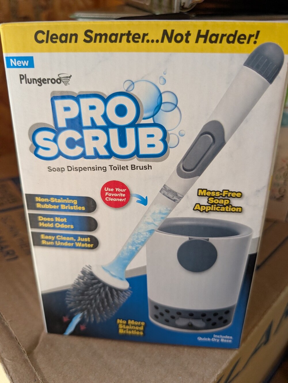Pro Scrub Soap Dispensing Toilet Brush - Gray/White